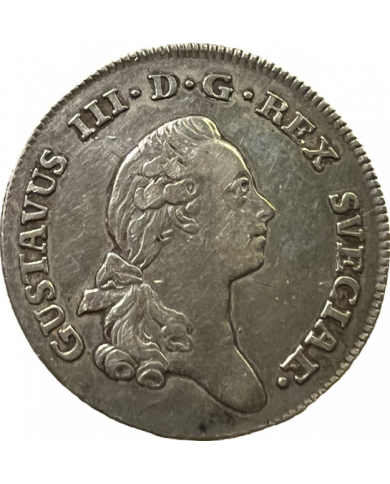 Gustav III 1/3 Riksdaler 1777