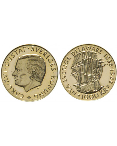 1000 kr 1988 ”Nya Sveriges Delaware”