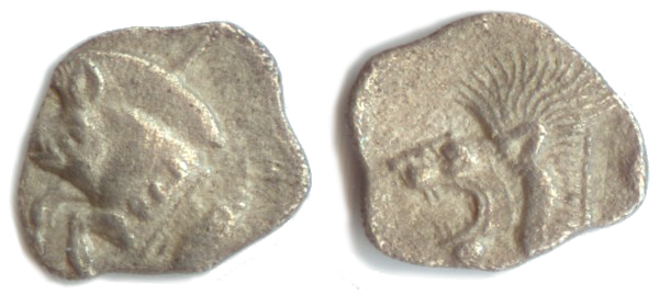 Grekiska mynt, 480-450 f.Kr., Mysia, Kyzikos
